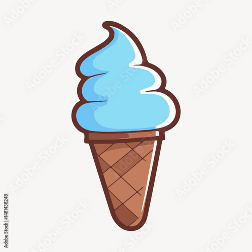 ice cream cone illustration vector