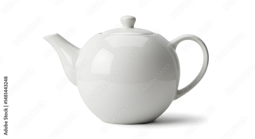 White Teapot on White Background White Teapot on White Background