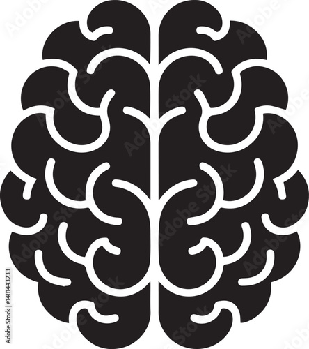 human brain silhouette, brain icon, brain vector, brain clipart, brain outline, brain graphic, brain shape