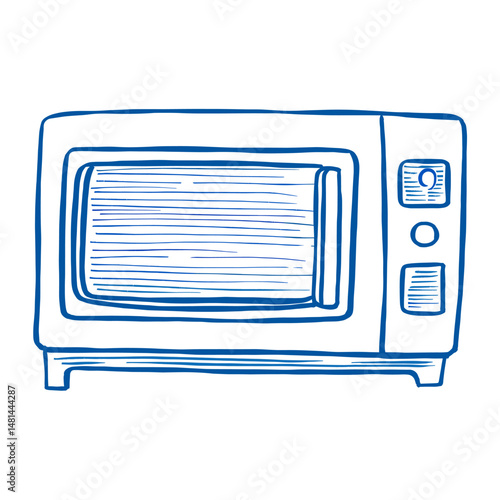 Microwave illustration appliance design vector