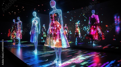 Futuristic digital fashion show