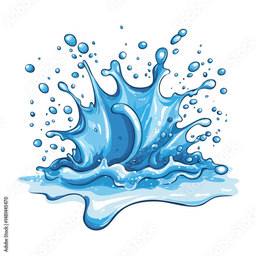 Water art illustration droplets vector