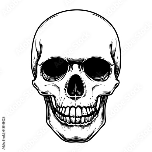 Human skull art illustration drawing vector