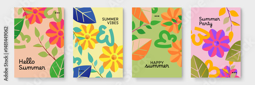 Contains four summer themed illustrations perfect for social media posts, website banners, summer event promotions, and vacation themed projects.