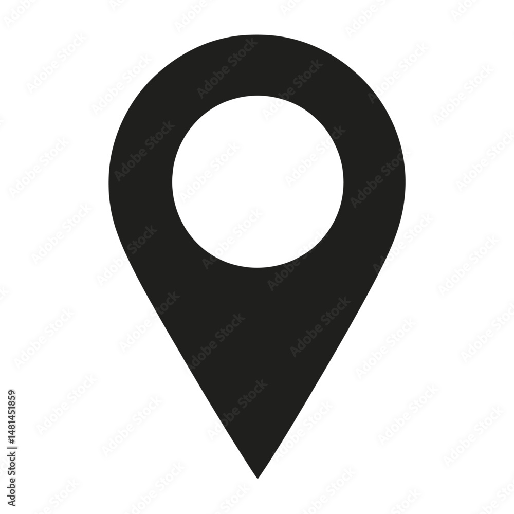 Location pin icon symbol simple design vector Location pin icon symbol simple design vector