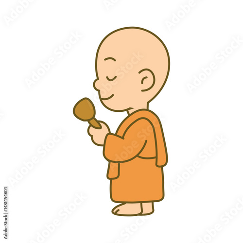 illustration cartoon monk