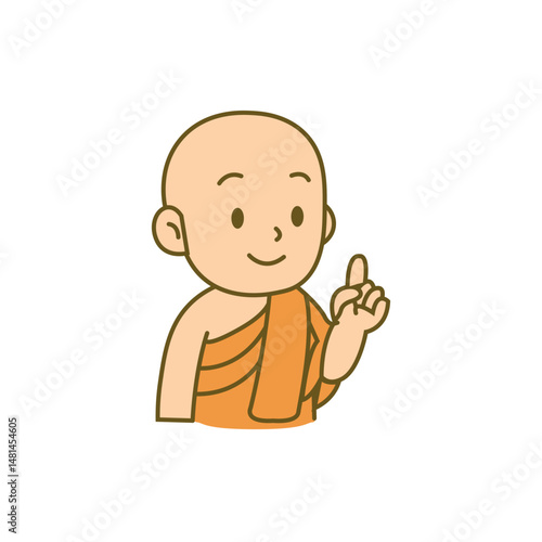 illustration cartoon monk