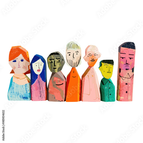 A group of diversity people illustration person art vector