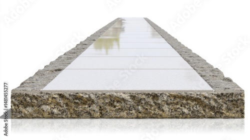 Aluminum snowboard binding on granite surface. Generative AI