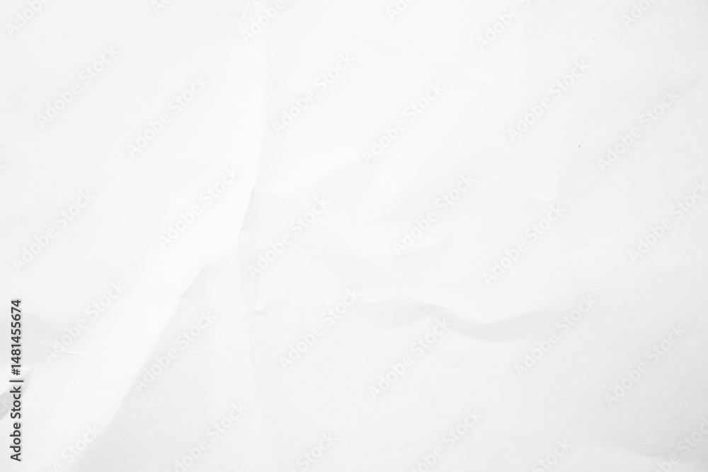 Fototapeta premium White Paper Texture background. Crumpled white paper abstract shape background with space paper for text