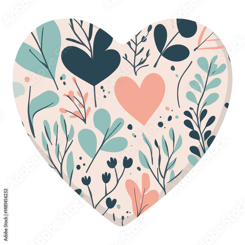 Carttoon heart icon pattern style illustration vector