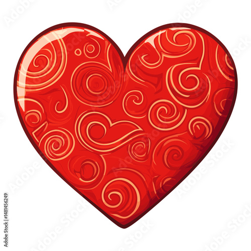 Carttoon heart icon pattern accessories decorative vector