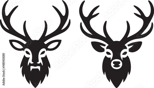 deer head vector, deer face, antler illustration, cartoon deer head, majestic deer, wild deer head, deer profile, deer skull, stag head vector