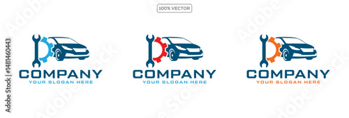 Car Repair and Restoration Service Logo Icon vector illustration stock