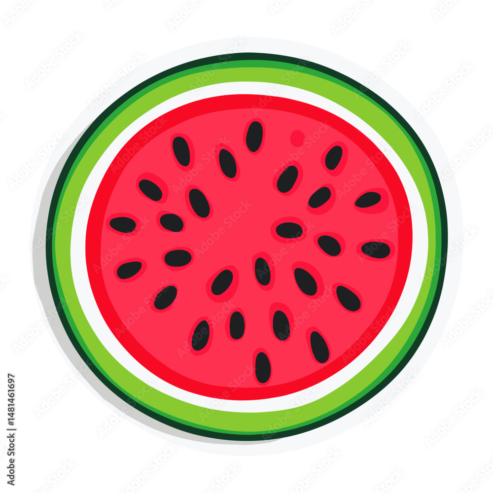 Fototapeta premium Watermelon clipart illustration fruit background vector