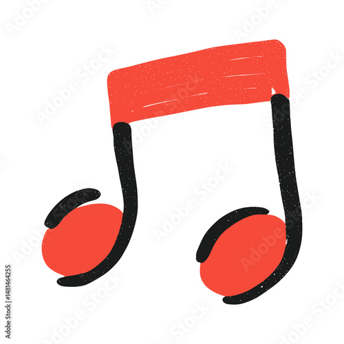 Music note icon illustration colorful electronics vector