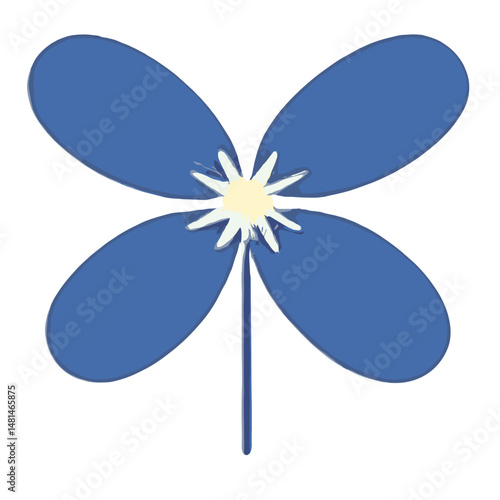 Flower illustration asteraceae minimalist vector