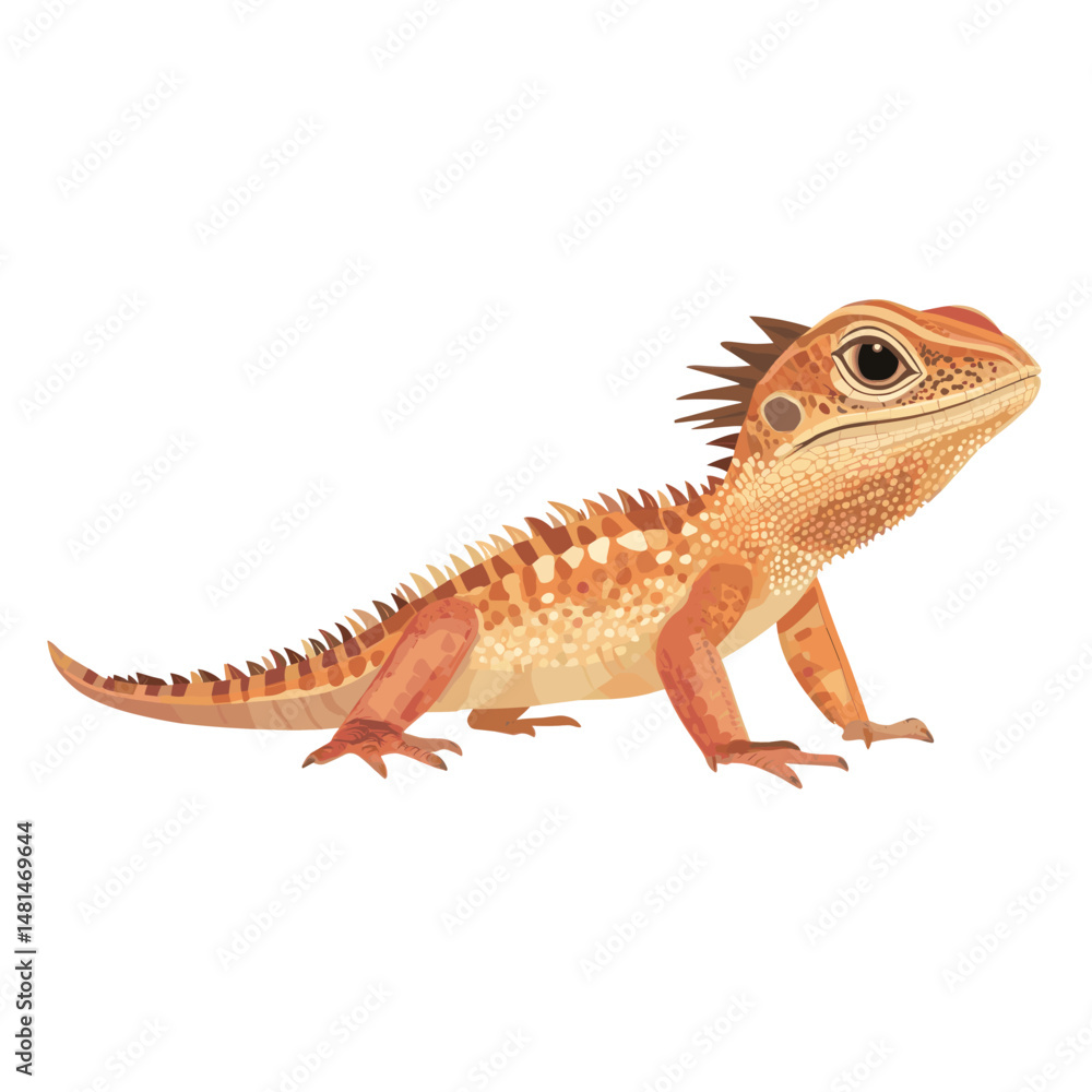 Fototapeta premium Illustration of Frilled Lizard lizard reptile art vector