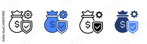 Solvency icon sheet multiple style collection