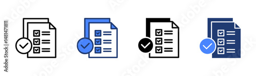 Audit icon sheet multiple style collection