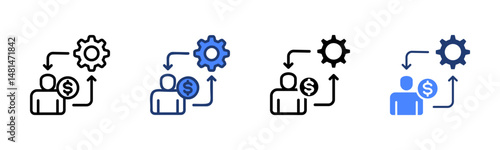 Working icon sheet multiple style collection