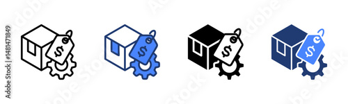 Cost icon sheet multiple style collection