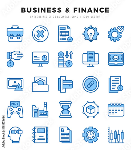 Business & Finance Icon Bundle 25 Icons for Websites and Apps