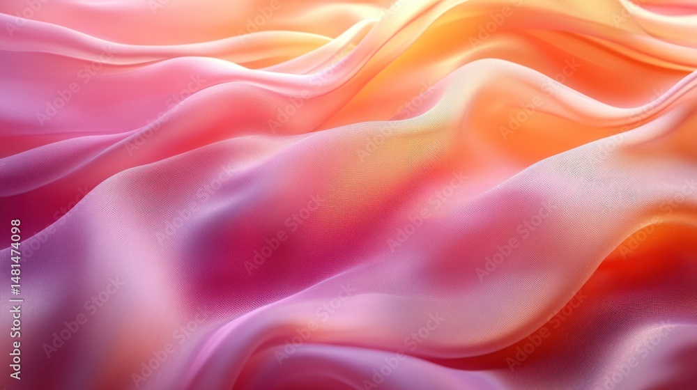 Fototapeta premium Soft, flowing fabric in warm hues