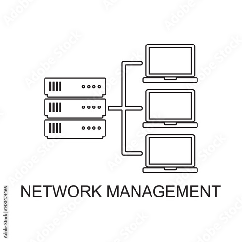 database management icon , network icon