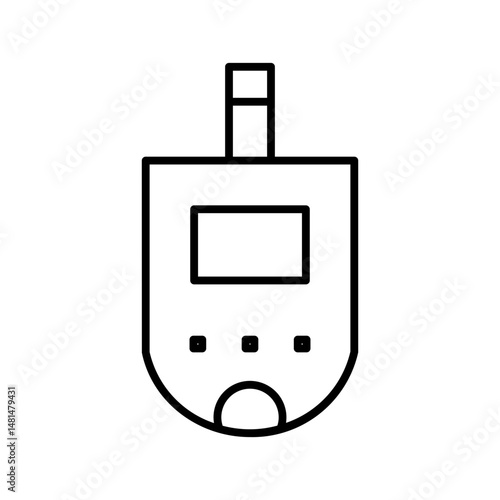 glucose meter line icon