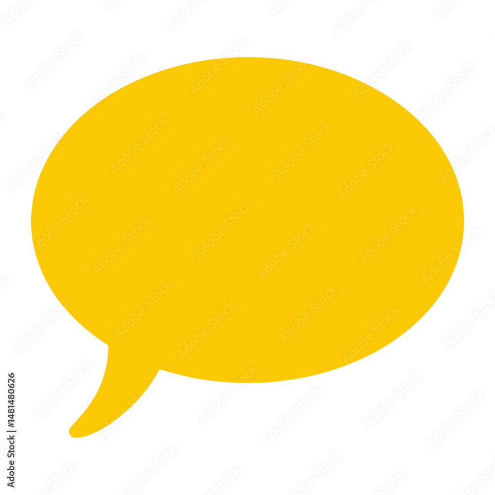 A yellow speech bubble icon communication illustration conversation vector A yellow speech bubble icon communication illustration conversation vector