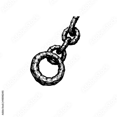 Hand-drawn illustration of a sturdy metal chain, emphasizing connection and strength
