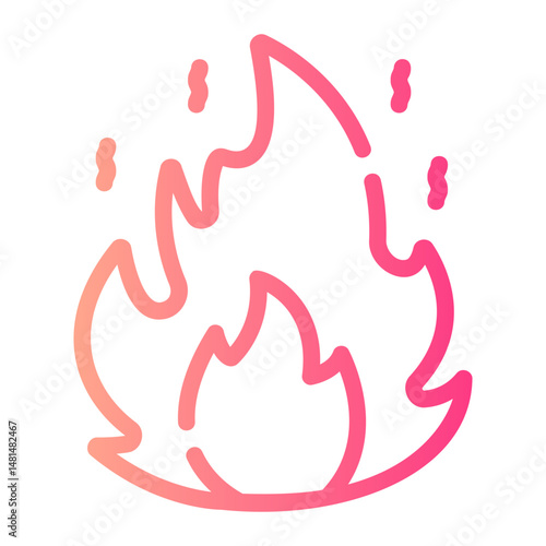 fire Line Gradient Icon