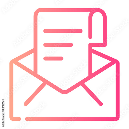 email Line Gradient Icon