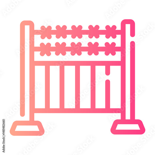 barbed wire Line Gradient Icon