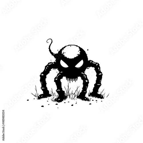 Wallpaper Mural Stylized creature illustration with striking contrasts and captivating simplistic form Torontodigital.ca