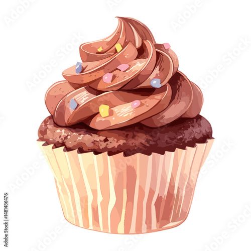 Chocolate Cupcake cupcake illustration chocolate vector