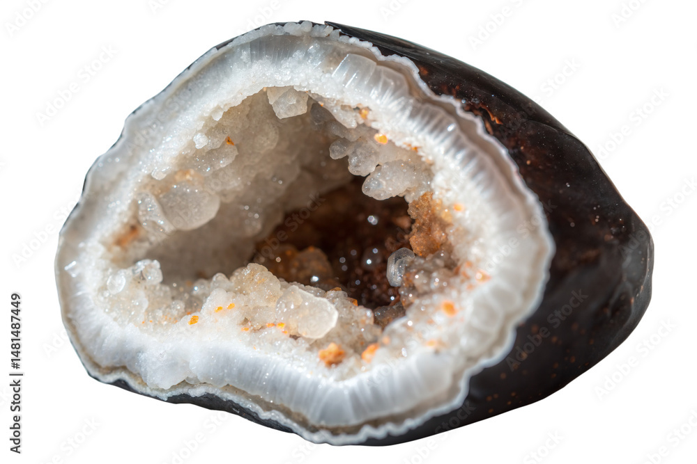 Obraz premium Agate Geode with Quartz Crystals