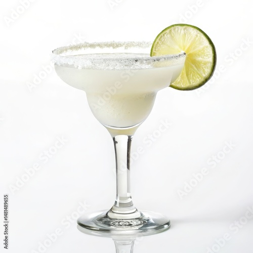 Coconut margarita cocktail with a fresh lime slice garnish presented in a glass perfect for tropical celebrations