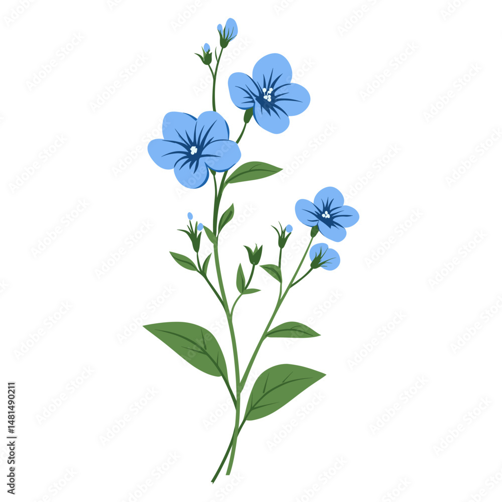 Obraz premium A wildflower clip art flowers illustration design vector