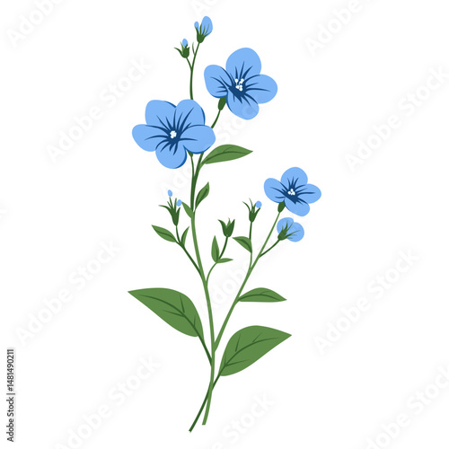 A wildflower clip art flowers illustration design vector