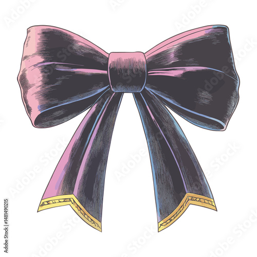 Black bow illustration accessories decorative vector