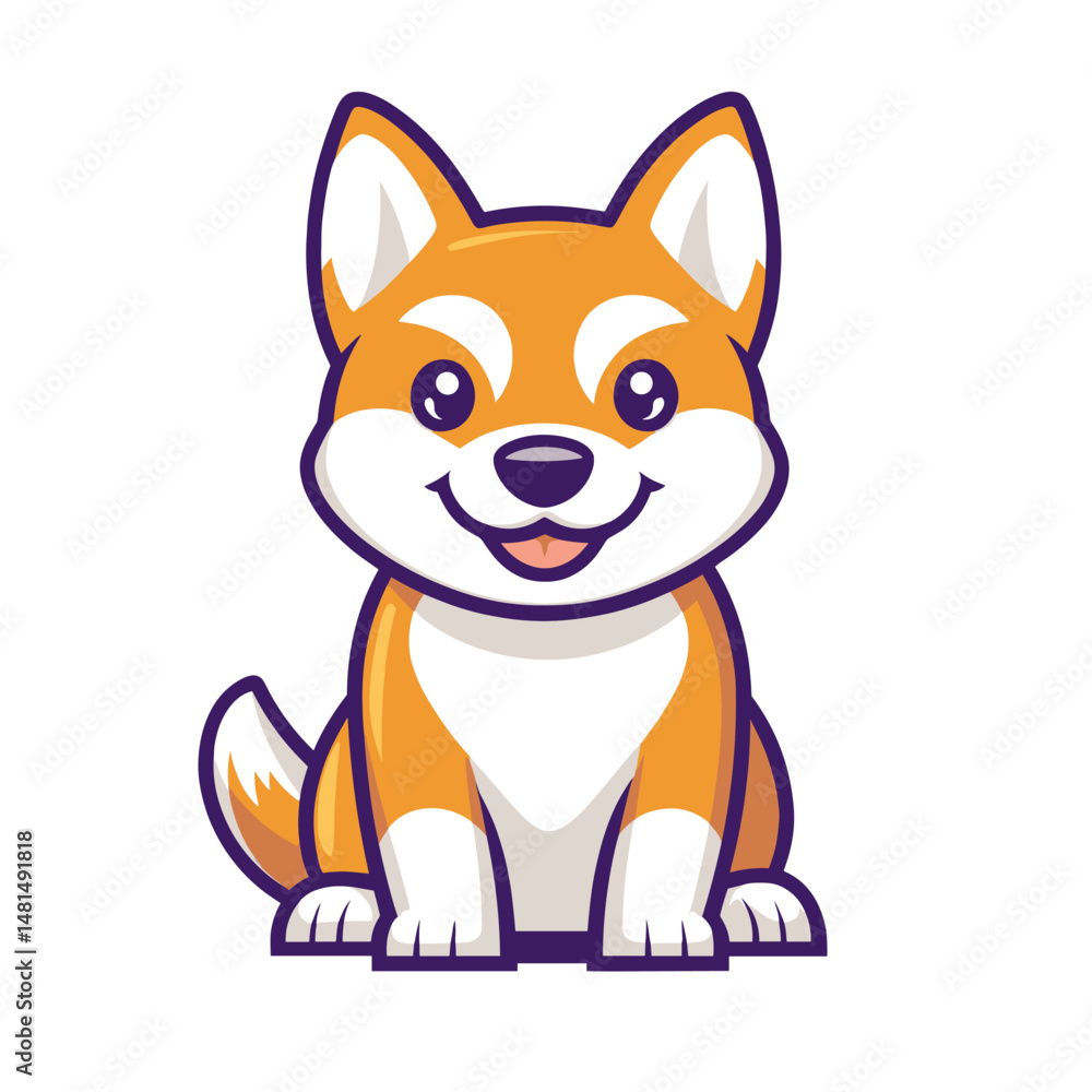 Siberian Husky character cartoon cute vector Siberian Husky character cartoon cute vector