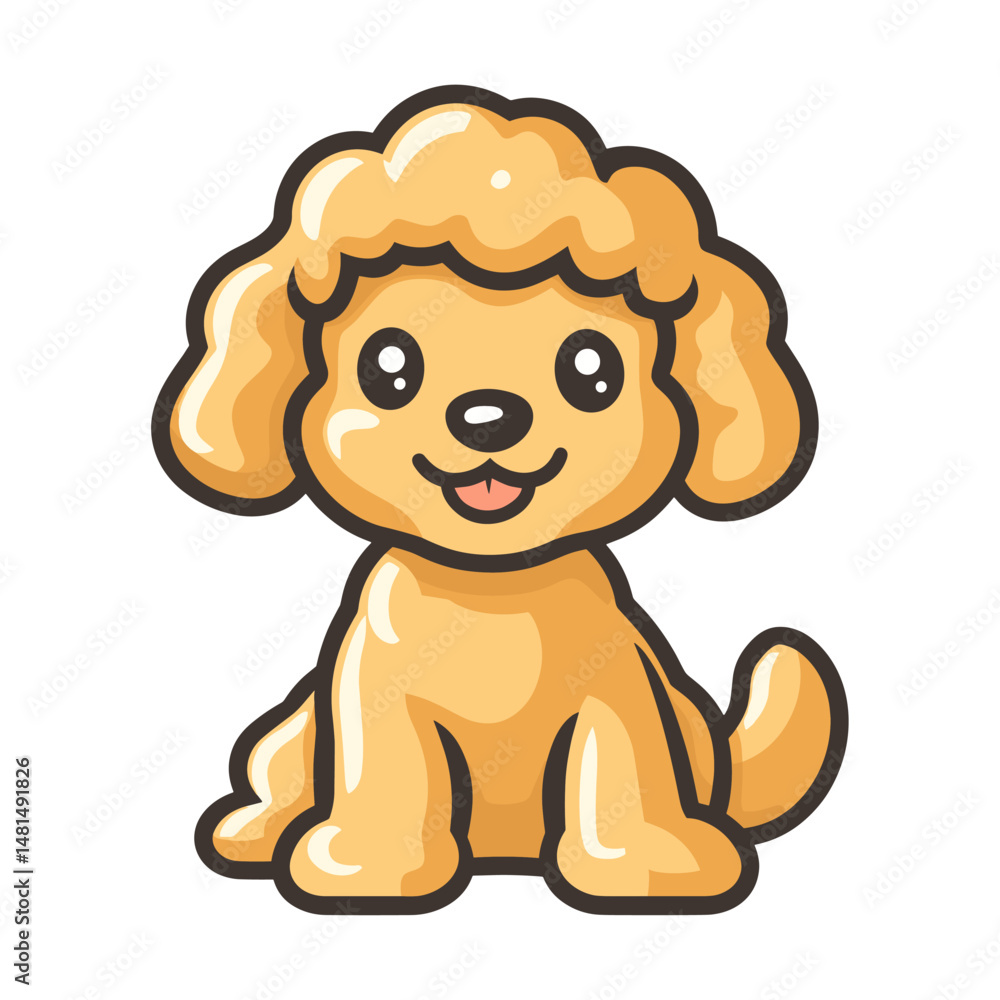 Obraz premium Poodle dog character cartoon vector