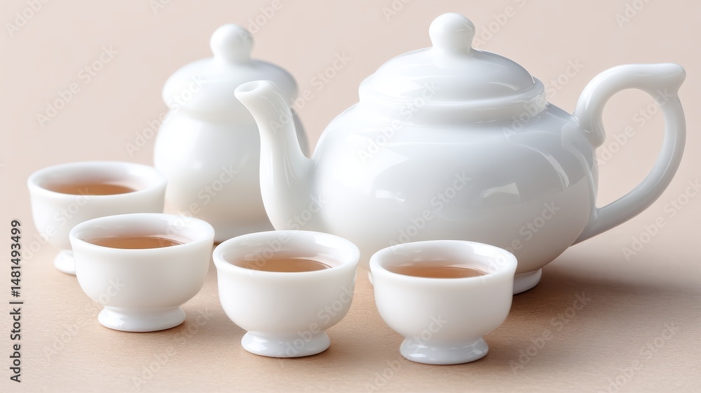 Exquisite white tea set, enhance your time with elegance and sophistication elegant Exquisite white tea set, enhance your time with elegance and sophistication elegant