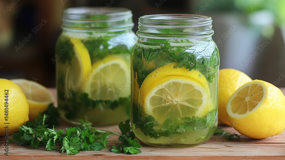 Parsley and lemon-enhanced detox juice for a healthy lifestyle Parsley and lemon-enhanced detox juice for a healthy lifestyle