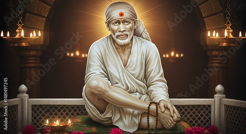 Sai Baba of Shirdi in Meditation