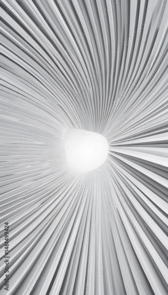 Obraz premium Abstract 3D silver spirals create a metallic pattern with light and dark waves