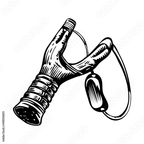 A sketchy style illustration of slingshot