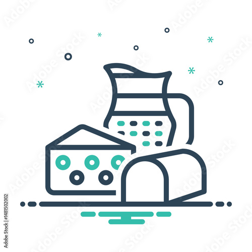 Mix icon for milk product